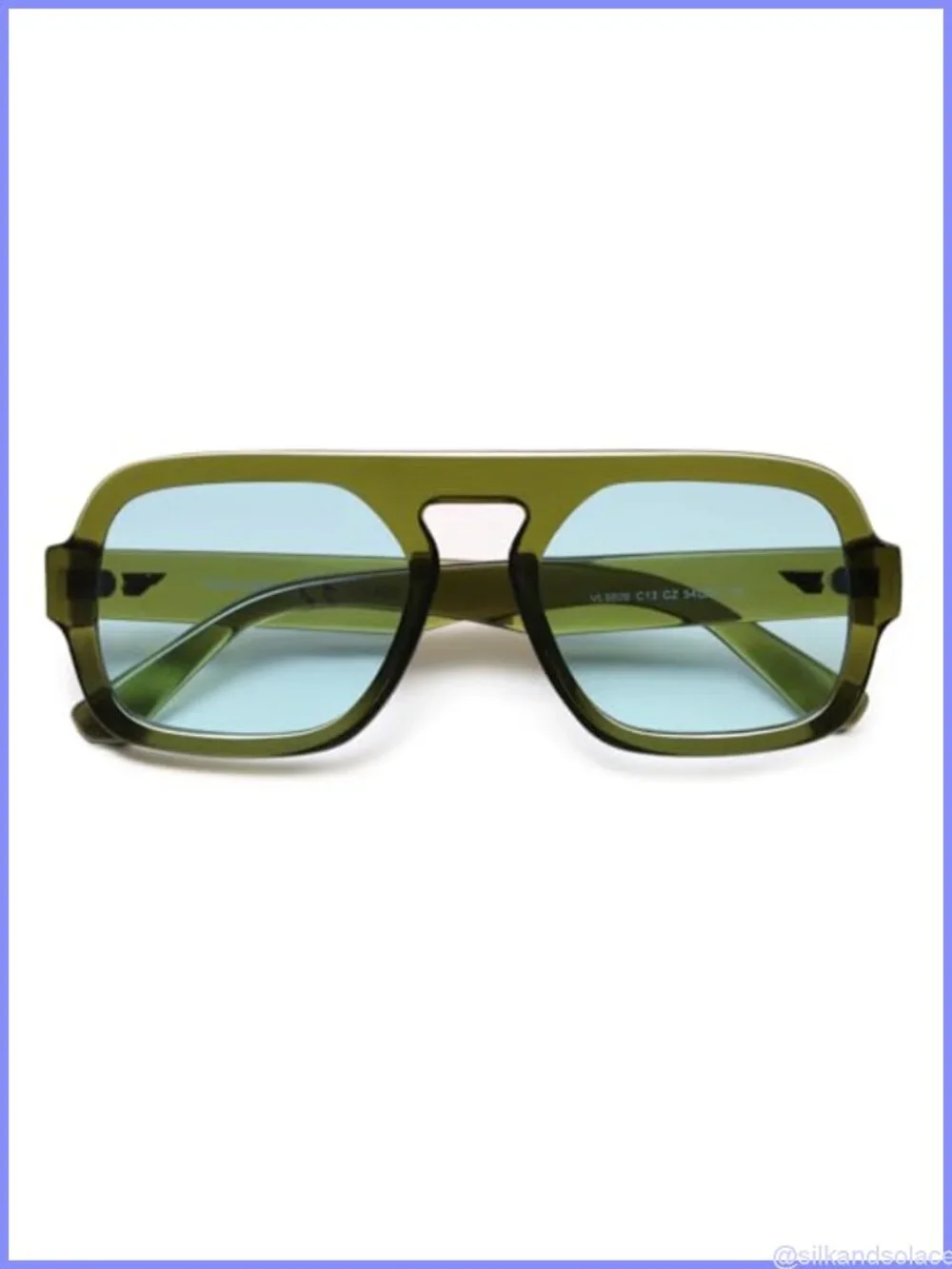 Retro Square Aviator Sunglasses UV400 Oversized Full Frame Unisex